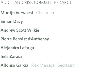 Audit and Risk Committee (ARC) MRG